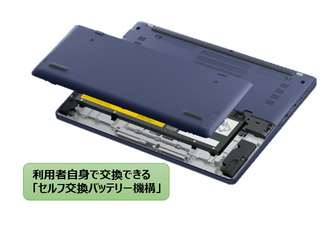 MiNT-ACC Note X83M「セルフ交換バッテリー機構」