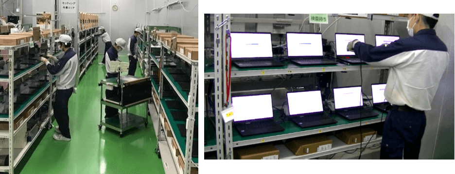 ミントウェーブの生産拠点を活かしたキッティングサービス