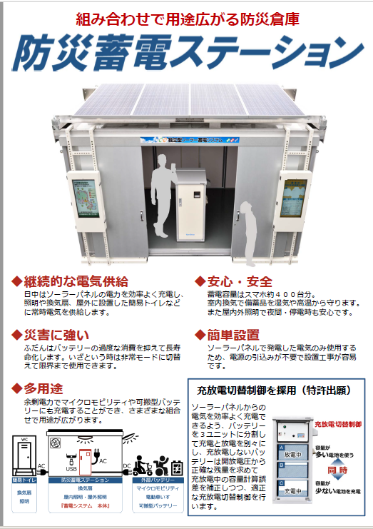 防災蓄電ステーションカタログ キャプチャ