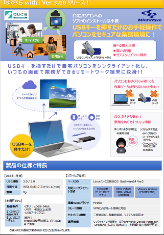 USBシンクライアント　ゆびくら with